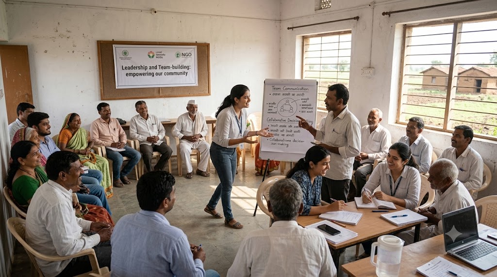 Strengthening youth and women leadership and professional capabilities. Navnirman Savitri Phule Foundation Dattatray Gurav Chetan Wagh Sudarshan Chemicals Swades BOSCH India Foundation Apnalaya CORO India Abhivyakti AROEHAN Pride India Water for All Maharashtra